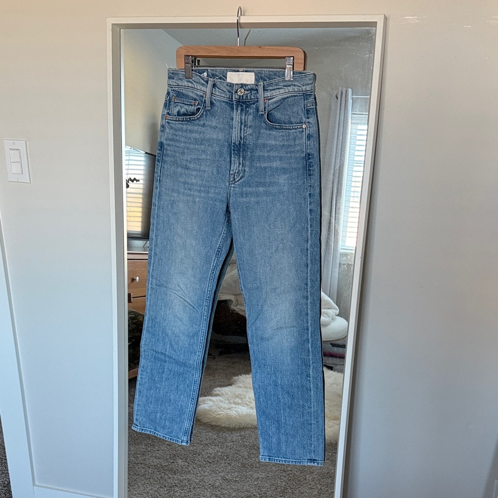 MOTHER Light Blue Ankle Jeans